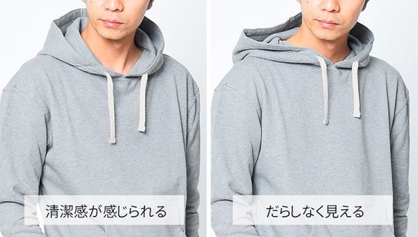 パーカーのフード比較