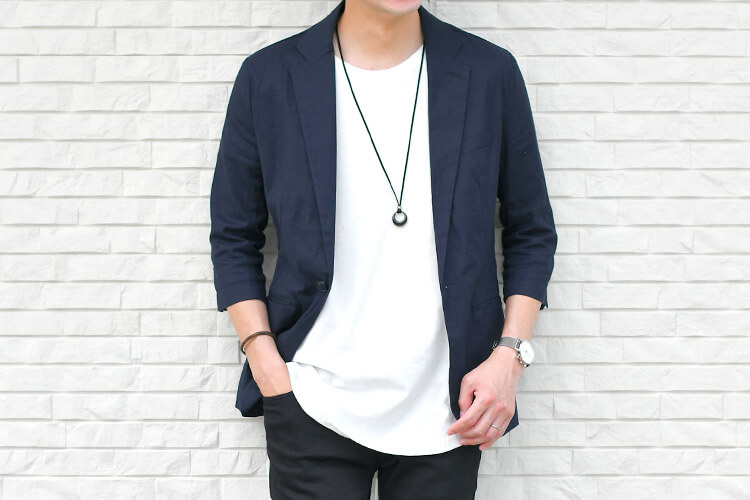 テーラードジャケット・7分袖リネンジャケット・サマージャケット