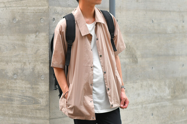 メンズ半袖コーチジャケット