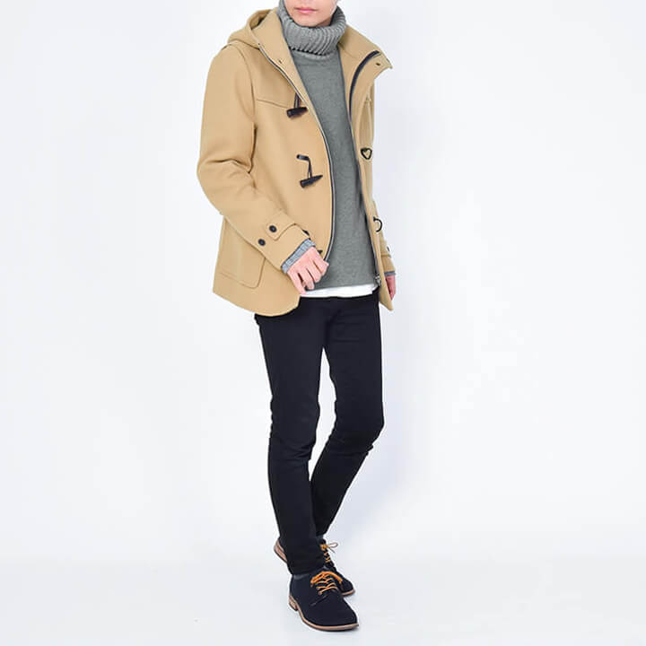 ダッフルコートを使ったメンズコーデ