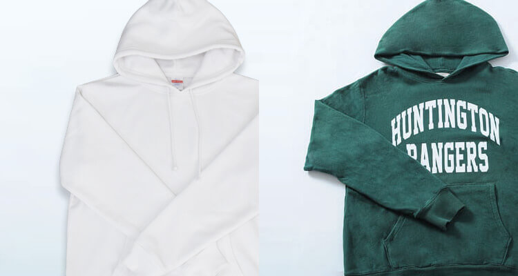 白の無地パーカーは子どもっぽく見えにくい