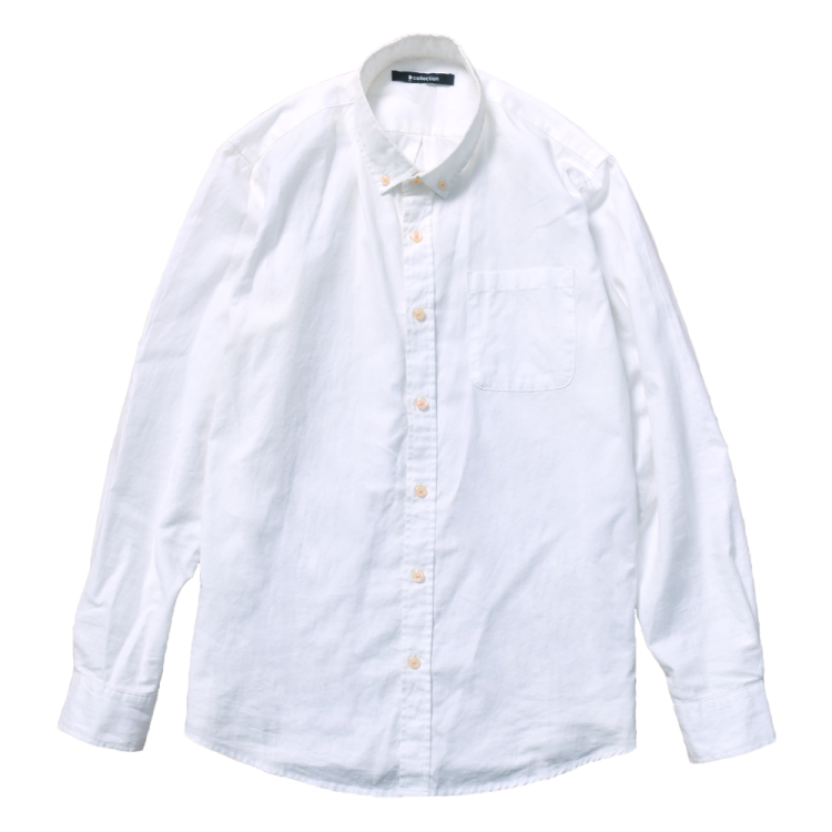 やわらかめのオックスフォードシャツ