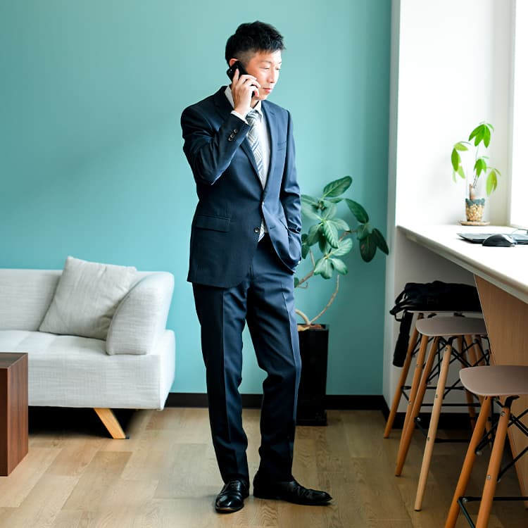 ビジネススーツを使ったコーディネート