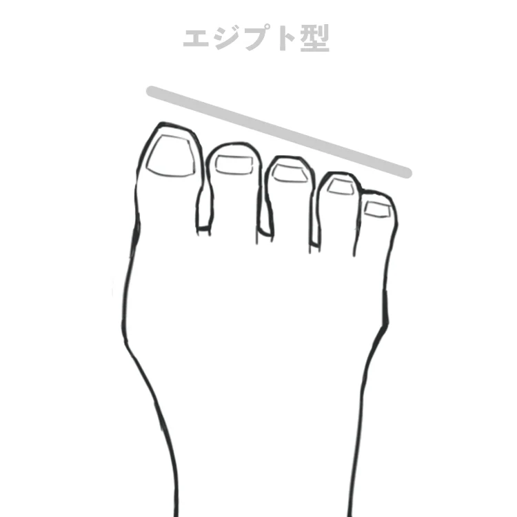 エジプト型の足
