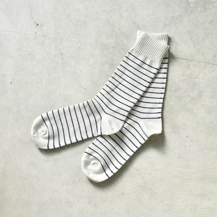 爽やか細ボーダー ソックス 靴下 【返品交換不可】
