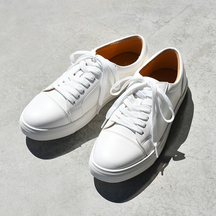 【7月5日新色追加】切替デザインシンプルスニーカー