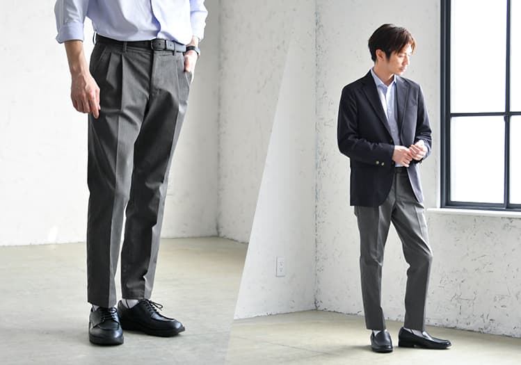 大人のツイルテーパードパンツ スラックス Bl1902 Dcollection