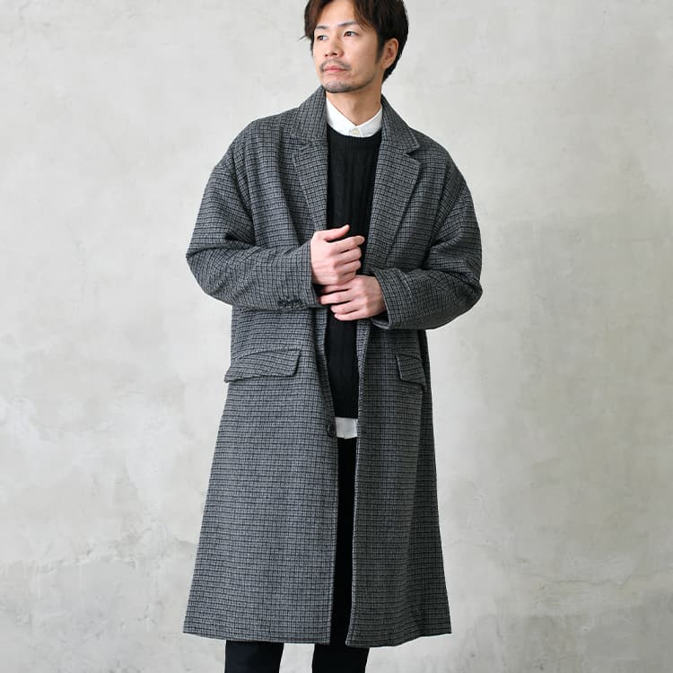 柄チェスターコート オーバーサイズ