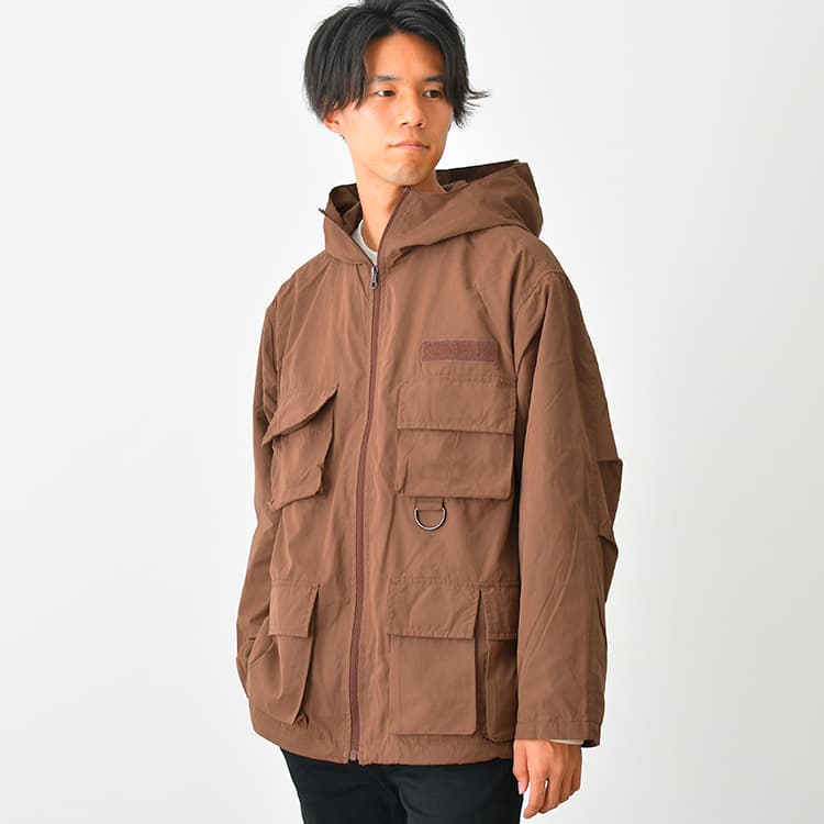 【OUTLET/返品交換不可】マルチポケットフードジャケット撥水