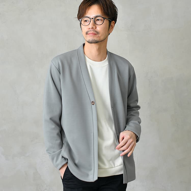 1つボタン キレイめカーディガン