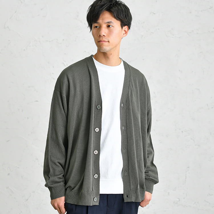 ルーズフィット ニット カーディガン