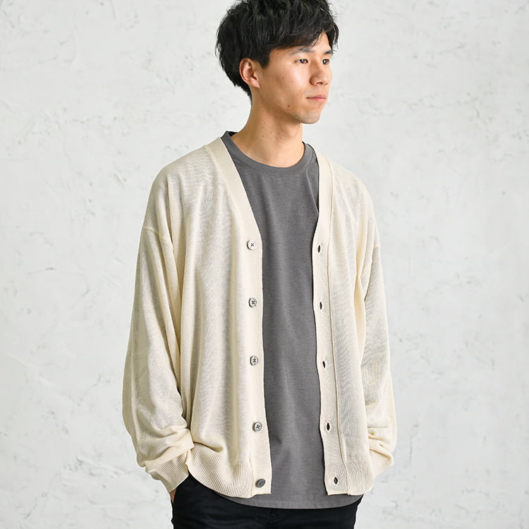 ルーズフィット ニット カーディガン
