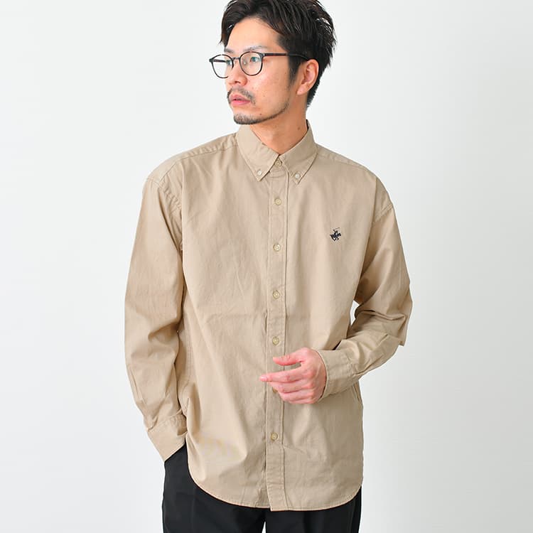 【OUTLET/返品交換不可】ルーズシルエット ボタンダウンシャツ BEVERLY HILLS POLO CLUB(R)