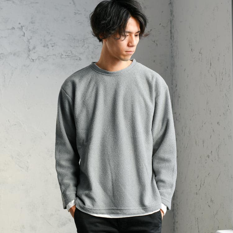 【2点セット】パイル裏起毛Tシャツ&長袖Tシャツ