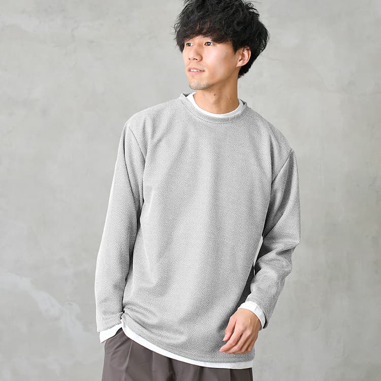 【2点セット】ヘリンボーン&モックネック