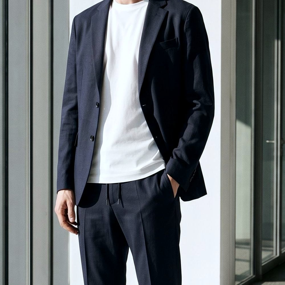 白い半袖Tシャツの袖と裾の寄り