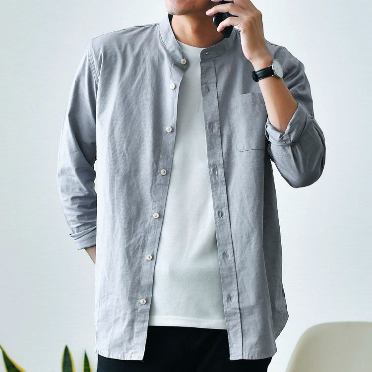 バンドカラーシャツ