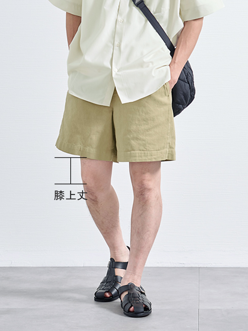 【比較】膝上丈のハーフパンツ着用