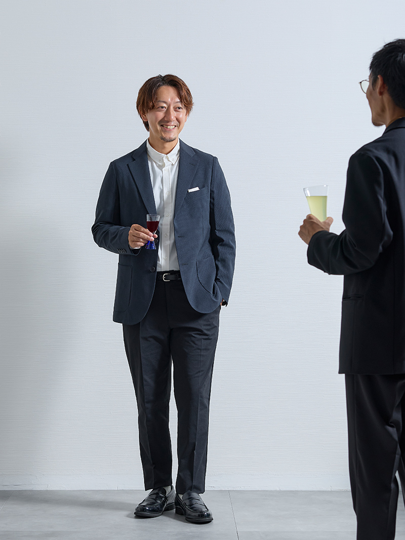 冷感テーパードパンツを使ったコーディネート