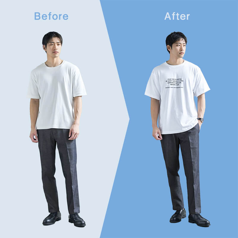 比較画像／味変トップス着用イメージ