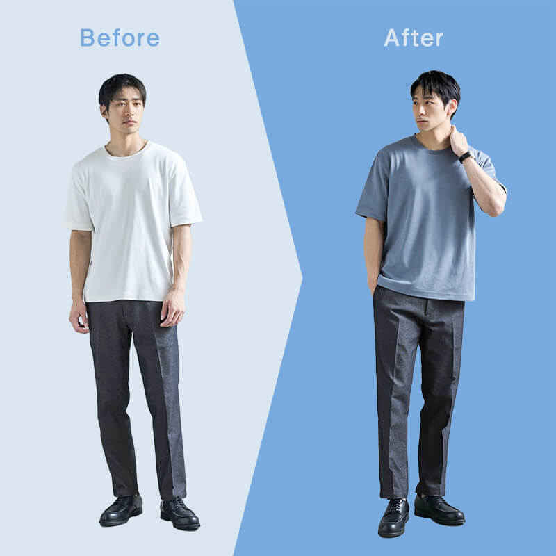 比較画像／味変トップス着用イメージ