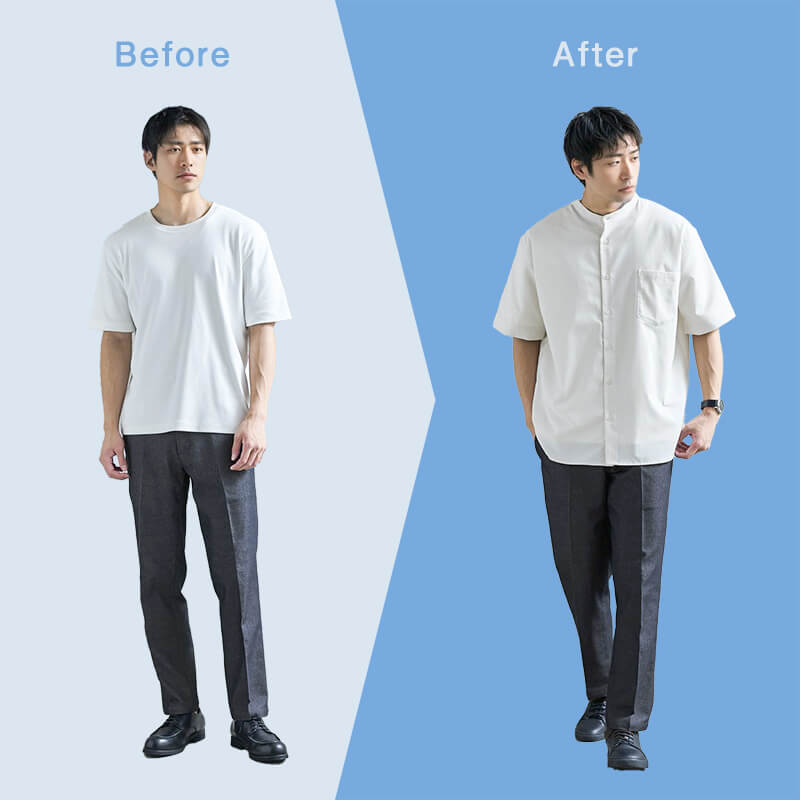 比較画像／味変トップス着用イメージ