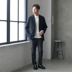 テーラージャケットとニットを使った秋コーディネート