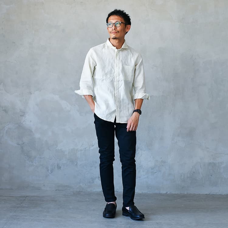 【プロ厳選】エレガントタイプが得意のリネンシャツを使った好印象コーデ