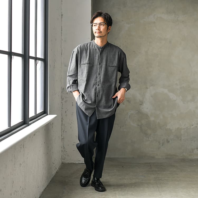 がっちりさんにおすすめ！引き締め感のあるダークトーンコーデ