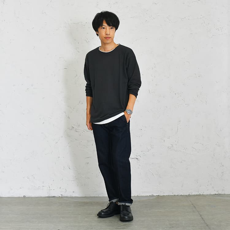 デニムコーデが得意なナチュラルさんが着こなすラフスタイル