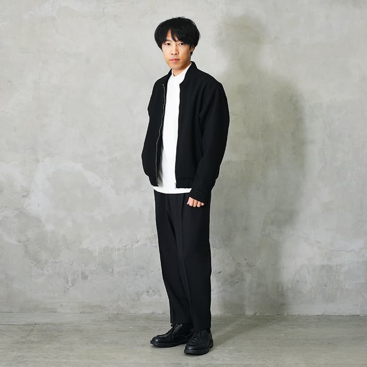 黒ワイドパンツを使ったメンズコーデ
