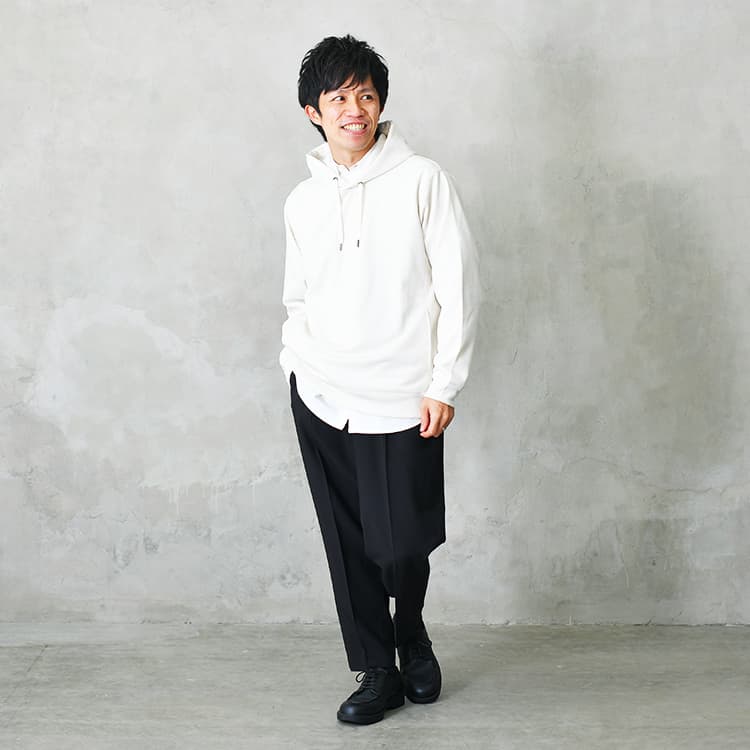 黒ワイドパンツを使ったメンズコーデ
