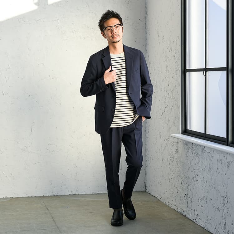 フレッシュさんに似合うボーダーTシャツの大人コーデ