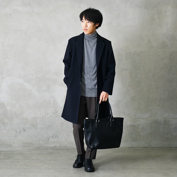 【顔タイプクール】タートルネックを使った大人のウィンタースタイル