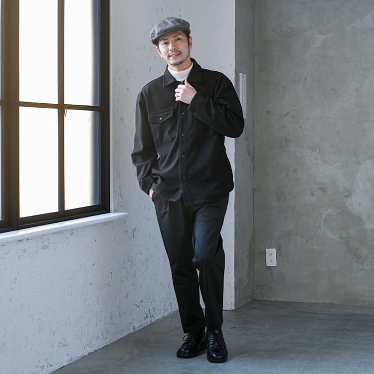 クールさんに似合うハンチング帽の着こなし