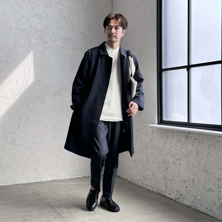 ステンカラーコート メンズ カジュアル ビジネス ジャケット 冬コート ショート ストライプ柄 アウター 40代 50代 おしゃれ メンズのビジネスシーンでのステンカラーコートの魅力と着こなしの