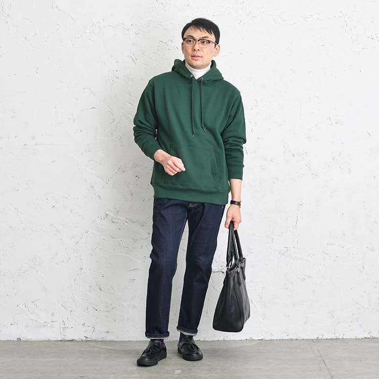 AUEN（旧：DCOLLECTION）おすすめのメンズパーカーコーデ