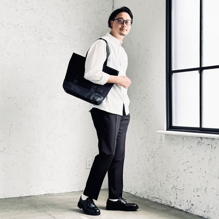 【ガッチリ・ぽっちゃりさん向け】モノトーンでまとめたスッキリ見えコーデ