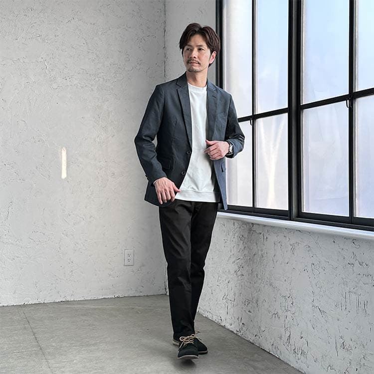 大人のカジュアルスタイル！デニムテーラードジャケットで休日のお出かけをお洒落に