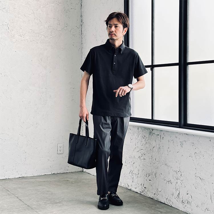 ポロシャツコーディネート