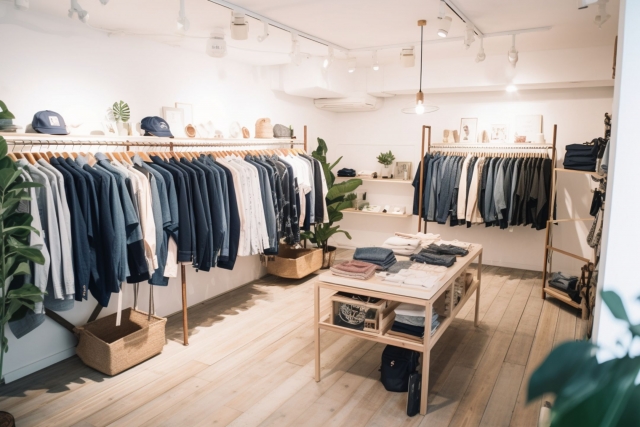 洋服屋さん店内の様子