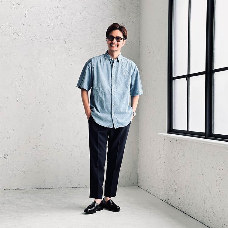 メンズデニムシャツで着こなすおすすめコーディネート