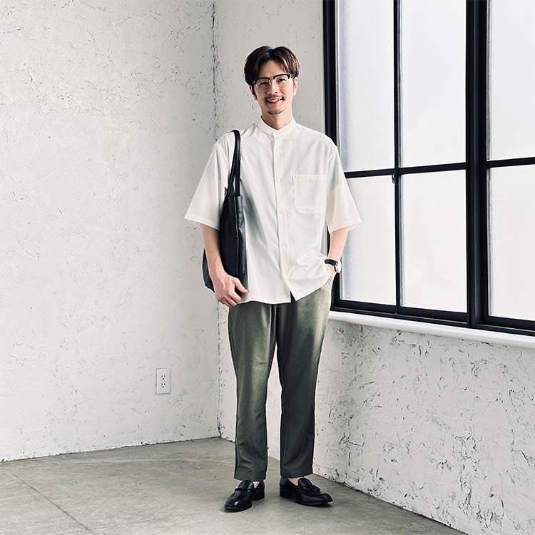 メンズにおすすめの眼鏡を使った夏コーデ