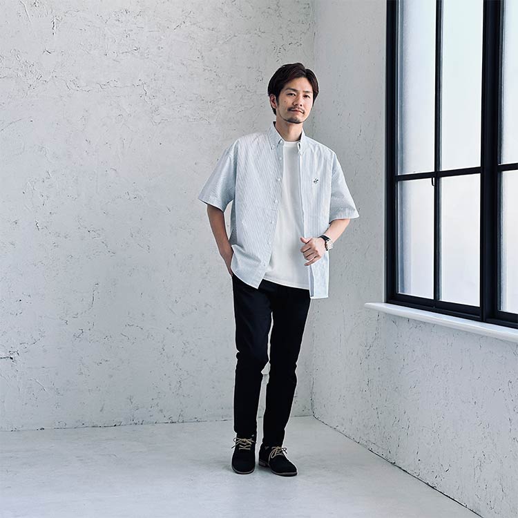 低身長メンズにおすすめのシャツコーデ