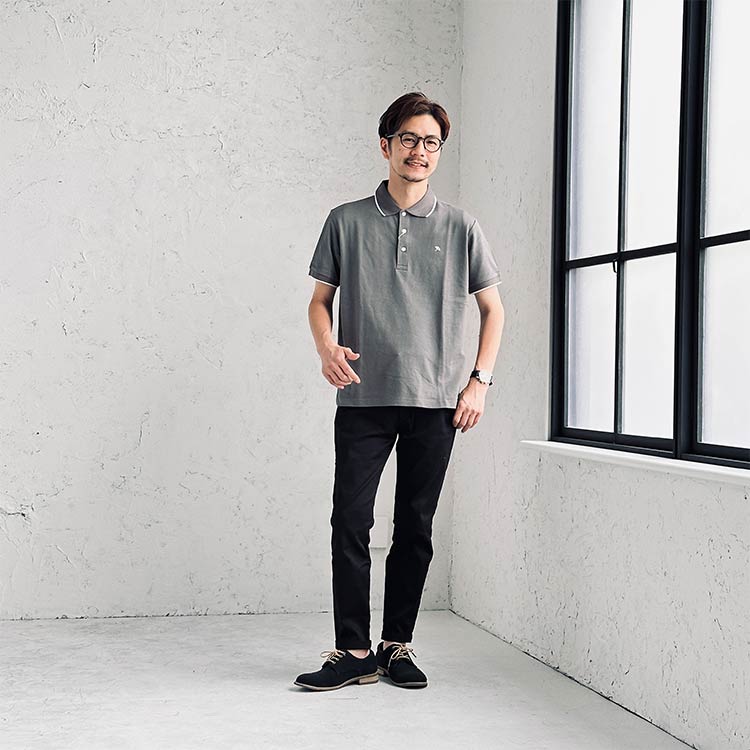 ポロシャツコーディネート