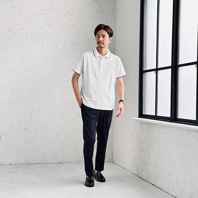 ポロシャツコーディネート