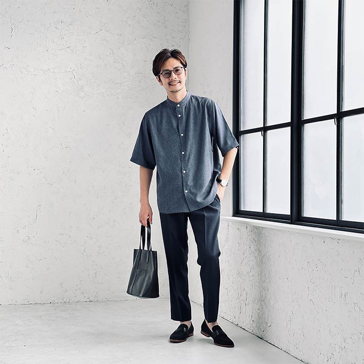 厳選されたメンズ全身ネイビーコーデ