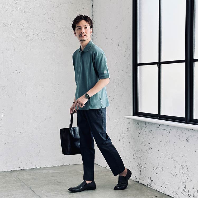 ポロシャツコーディネート