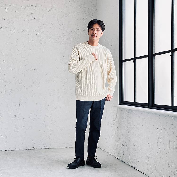 薄いデニムのアイテムを使ったメンズコーデ