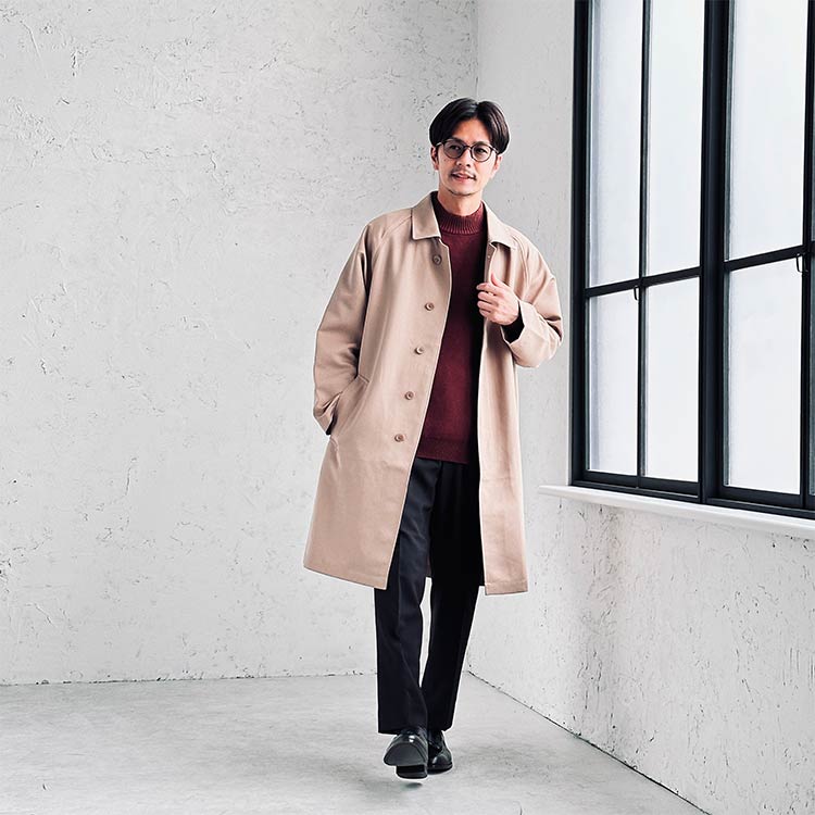 デートに適したメンズコートコーデ